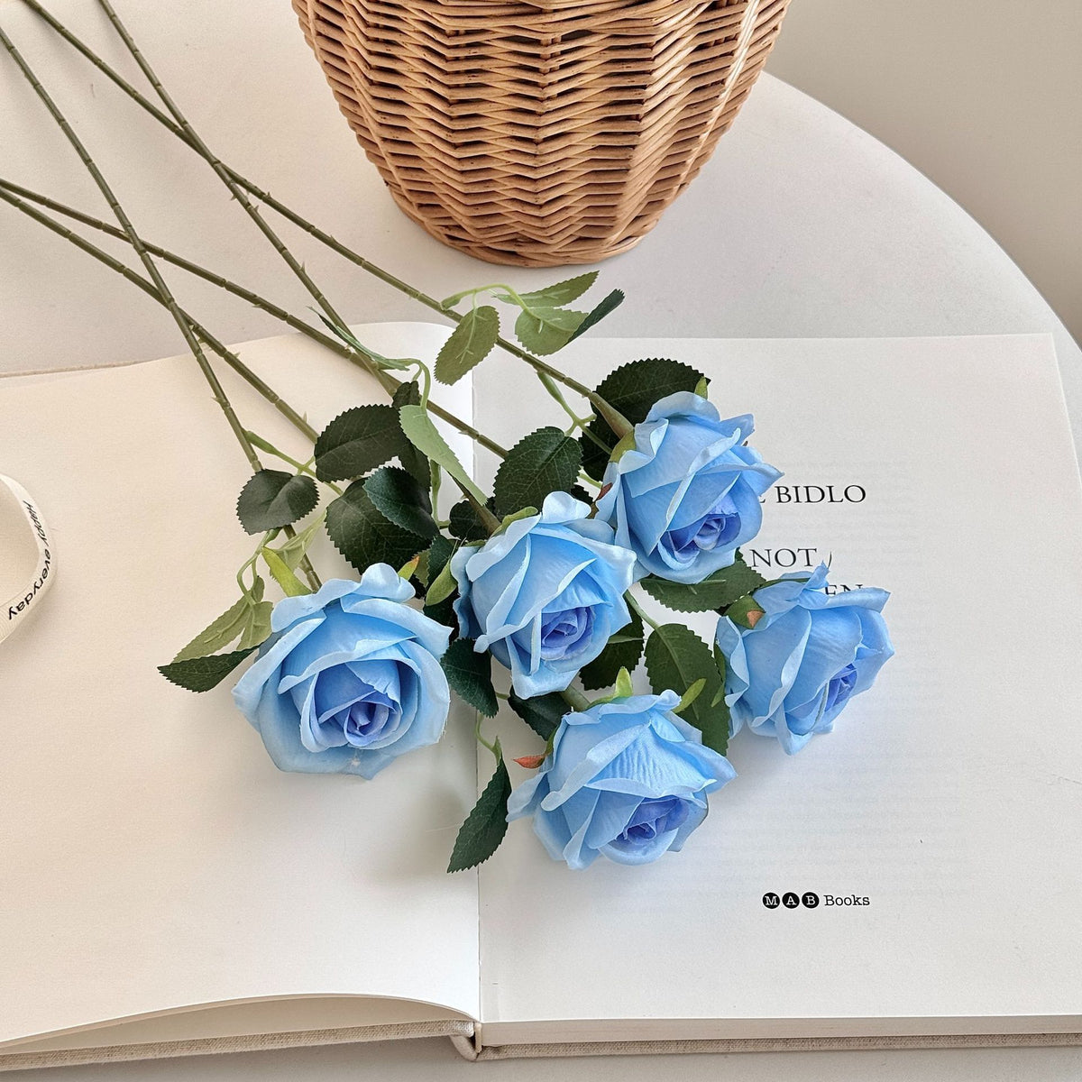 Premium Artificial Blue Rose Bouquet