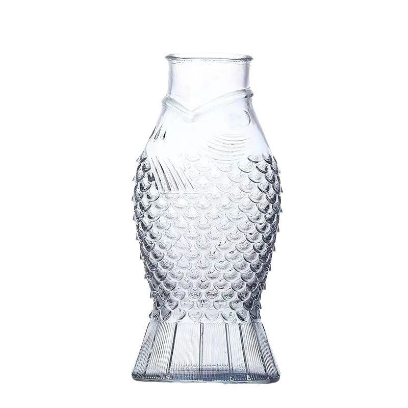 Fish-Shaped Decorative Glass Vase