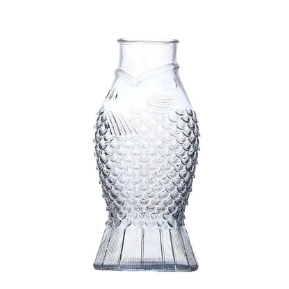 Fish-Shaped Decorative Glass Vase