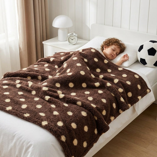 Zachte Cozy stippen fleece dekbed
