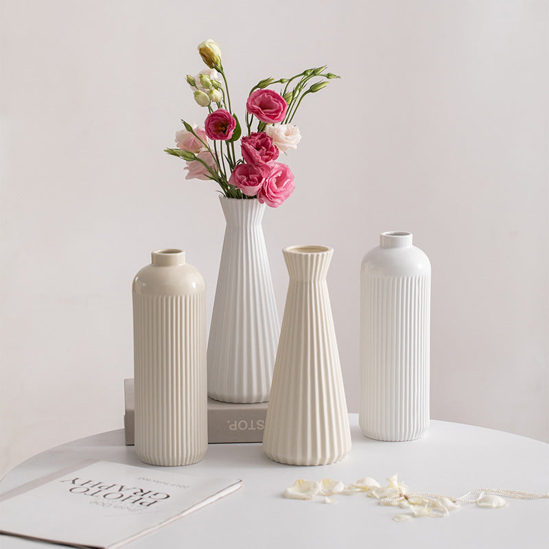 Elegant Textured Ceramic Vase Homeandso