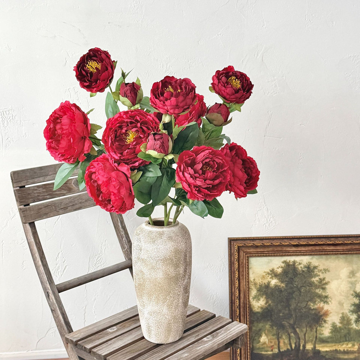 Lifelike Peony Floral Arrangement