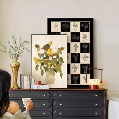 Decorative Floral Vase Wall Art Homeandso