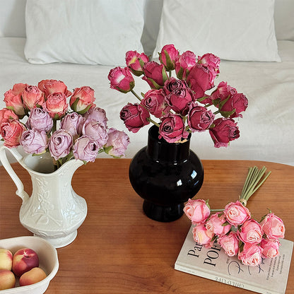 Lifelike Artificial Rose Stem Bouquet