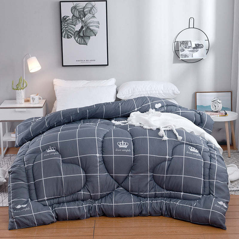 Heart-Shaped Pattern Quilted Comforter Homeandso