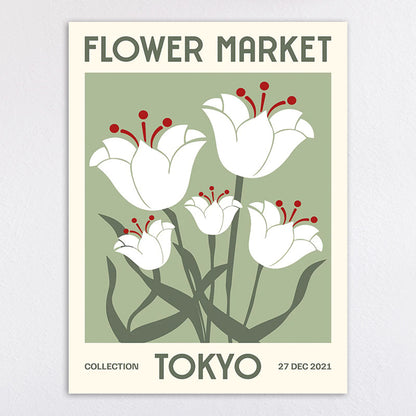 Floral Checkerboard Art Print Homeandso