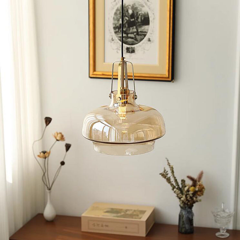 Vintage Industrial Style Glass Pendant Lamp