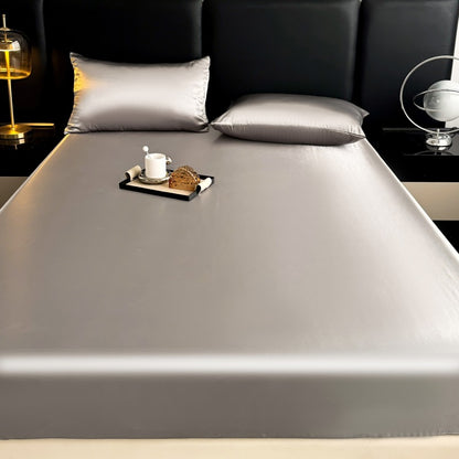 High-Thread Count Satin Bed Sheet Set