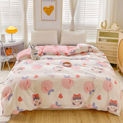 Playful Heart Pattern Duvet Cover Set Homeandso