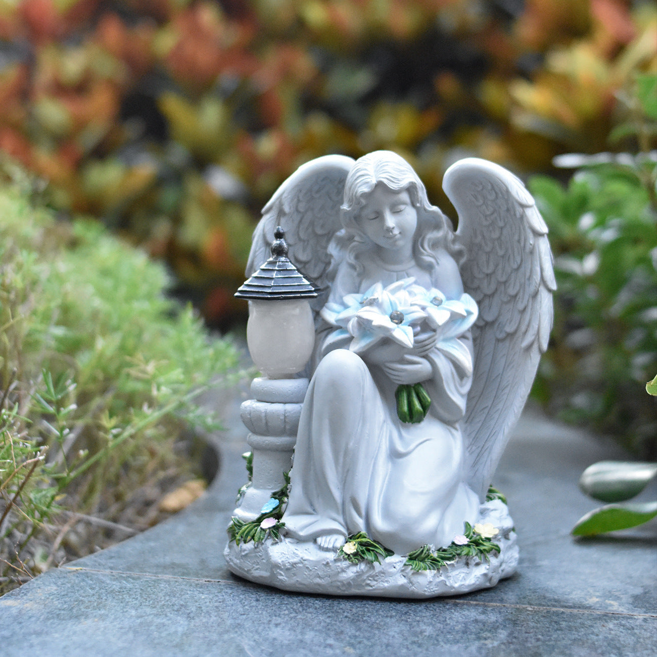 Decorative Angel Figurine with LED Light Homeandso