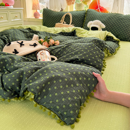 Playful Polka Dot Duvet Cover Set Homeandso
