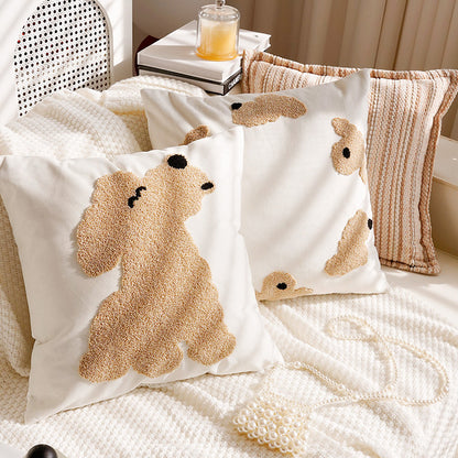 Decorative Croissant-Themed Accent Pillow