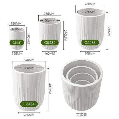 Ribbed Ceramic Planter Homeandso