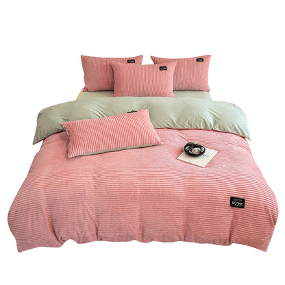 Luxurious Textured Velvet Comforter Set Homeandso