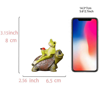 Playful Frog and Snail Decorative Figurine Homeandso