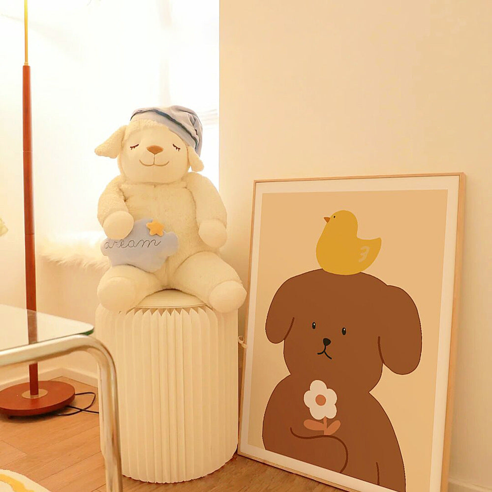 Cute Cartoon Pet-Themed Framed Wall Art Homeandso