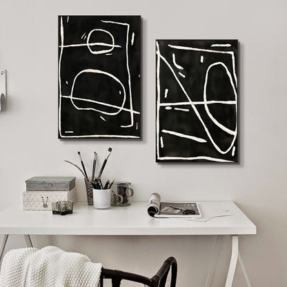 Abstract Line Art Framed Wall Print Homeandso