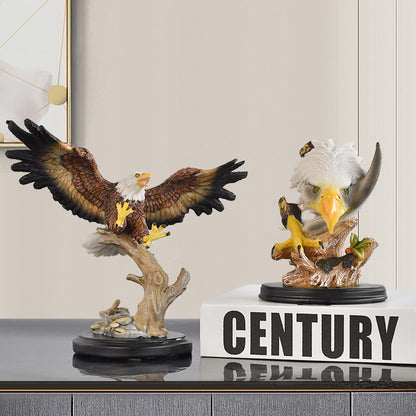 Decorative Realistic Bald Eagle Figurine Homeandso