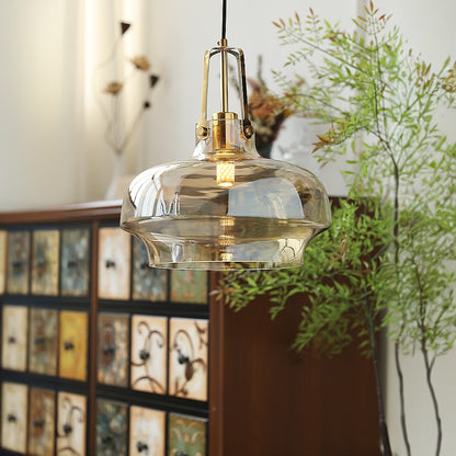Vintage Industrial Style Glass Pendant Lamp