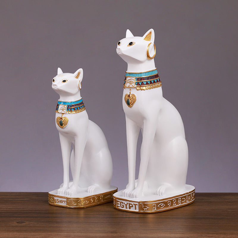 Elegant Egyptian Cat Figurine Homeandso
