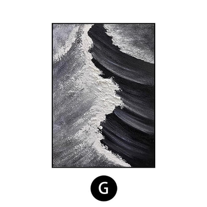 Coastal Wave Textured Canvas Artwork Homeandso