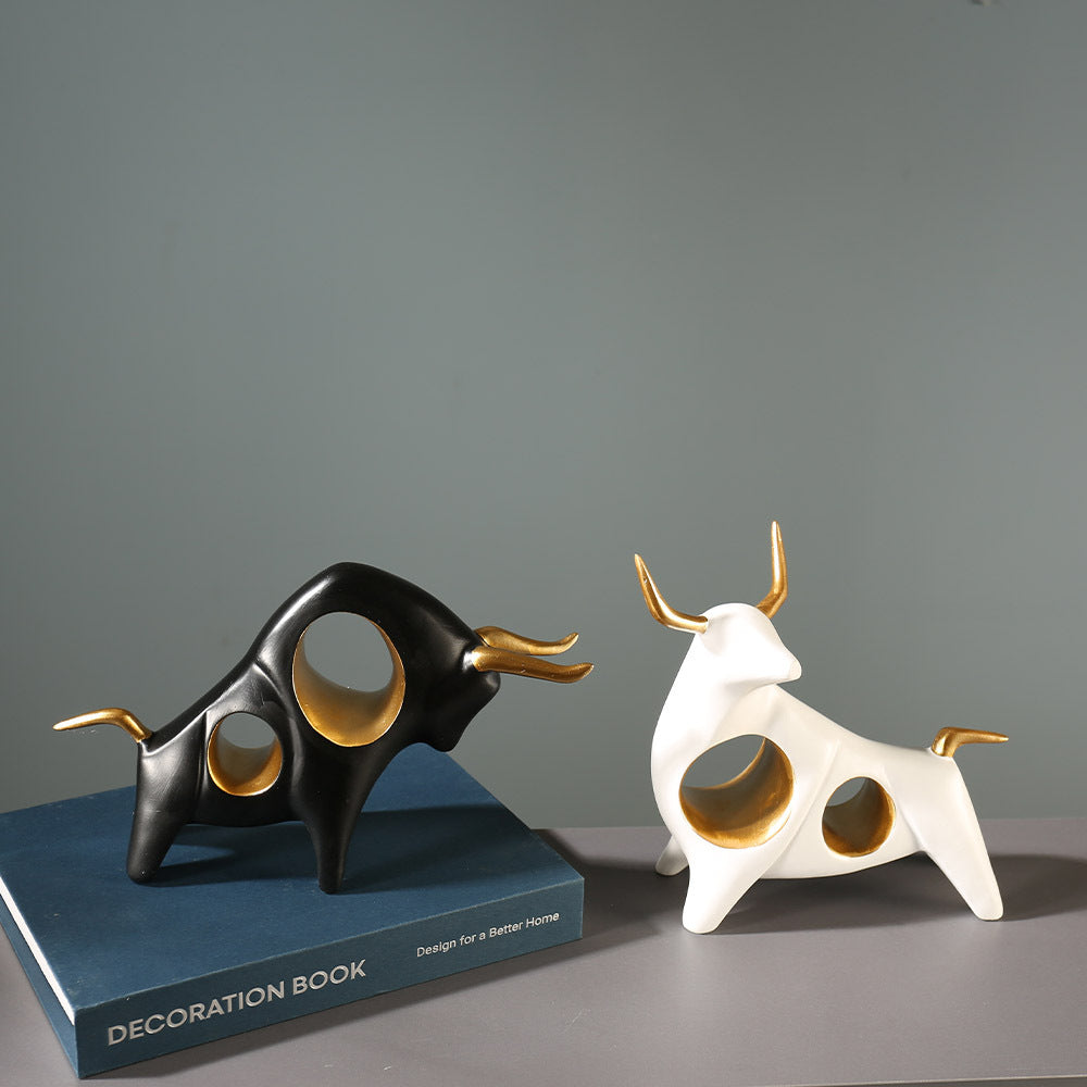 Artistic Bull Sculpture Homeandso