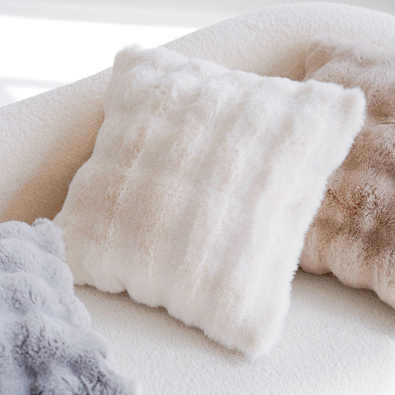 Luxurious Faux Fur Decorative Cushion