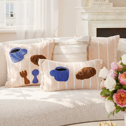 Artistic Food-Themed Decorative Throw Pillow