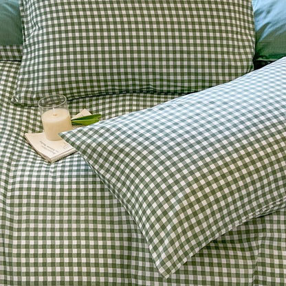 Gingham Patterned Duvet Cover Set