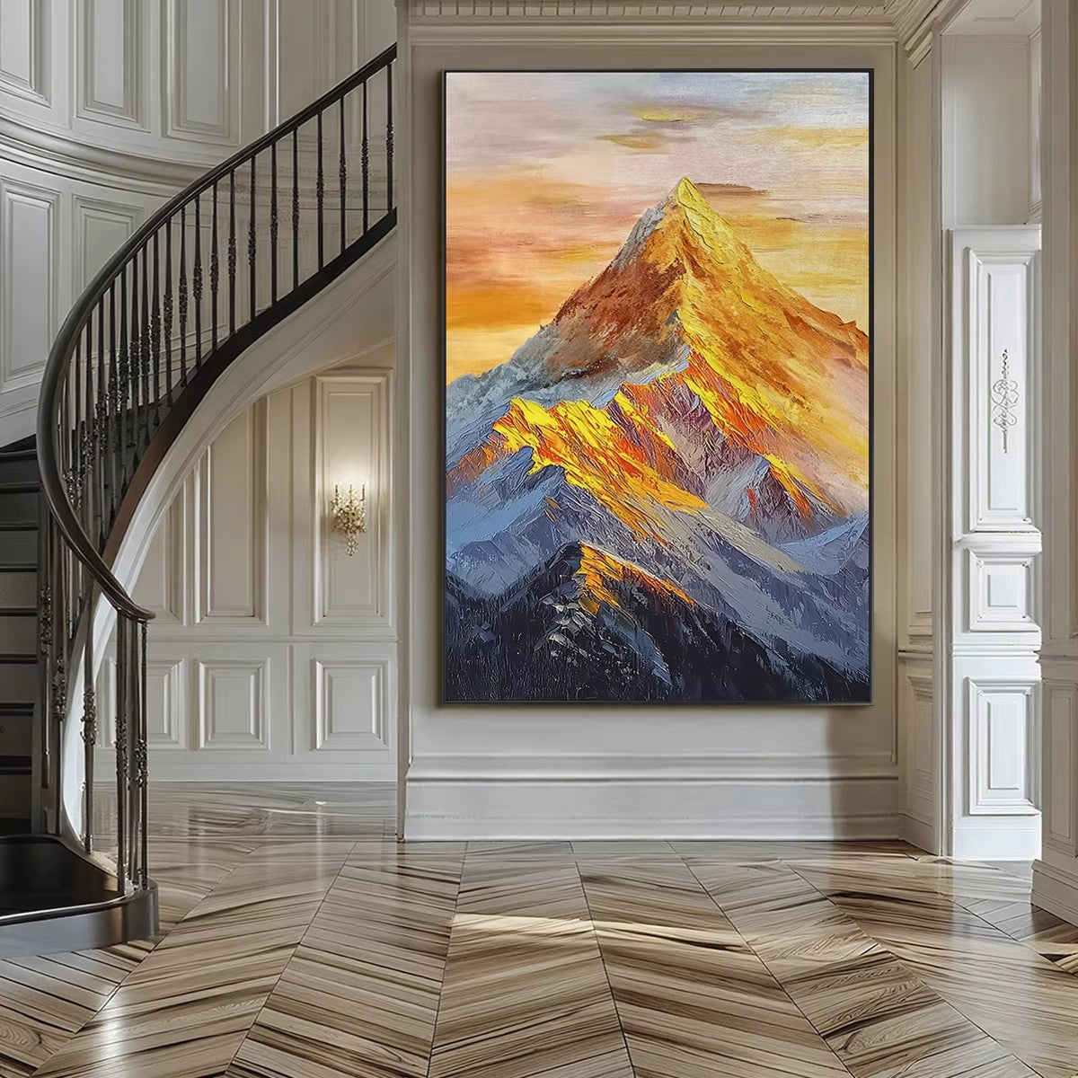 Mountain Range Oil Painting Homeandso