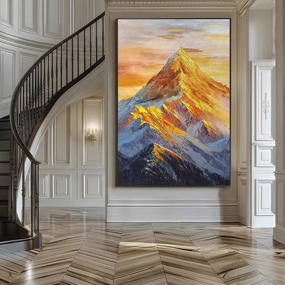 Mountain Range Oil Painting Homeandso