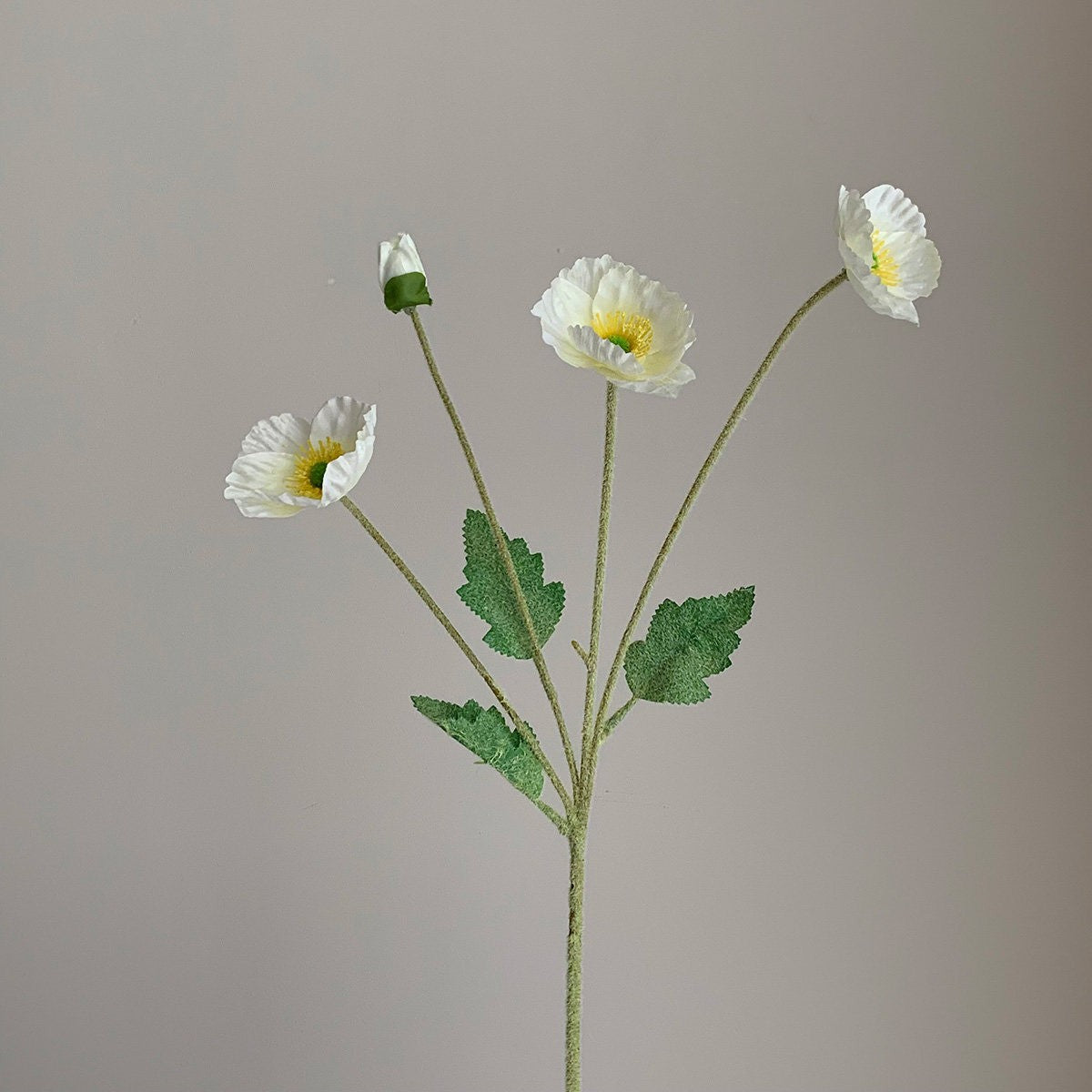 Lifelike Artificial Poppy Stem Arrangement