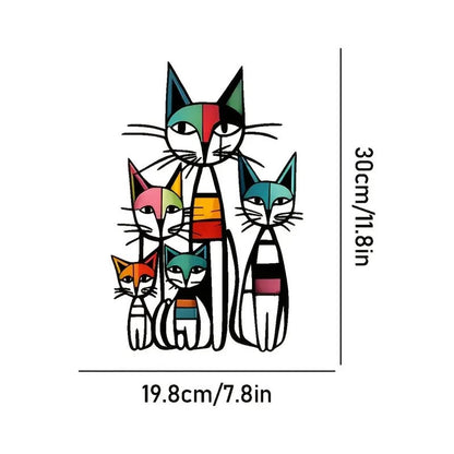 Cat-Themed Colorful Wall Art Homeandso
