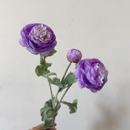Realistic Faux Ranunculus Floral Arrangement