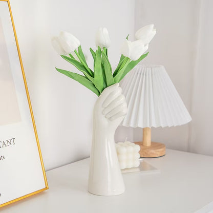 Artistic Hand-Shaped Flower Vase Homeandso