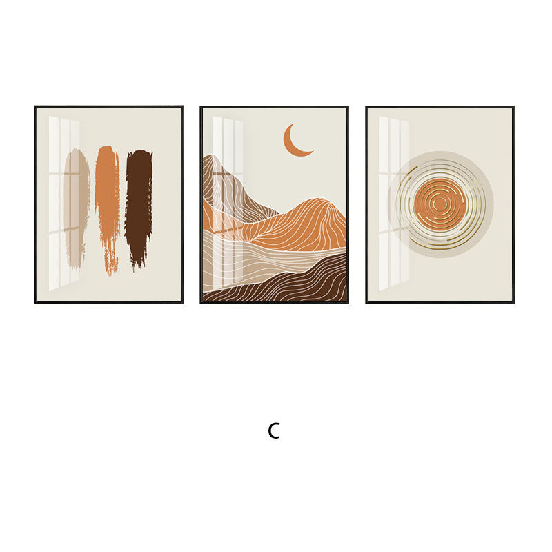 Framed Geometric Landscape Art Set Homeandso