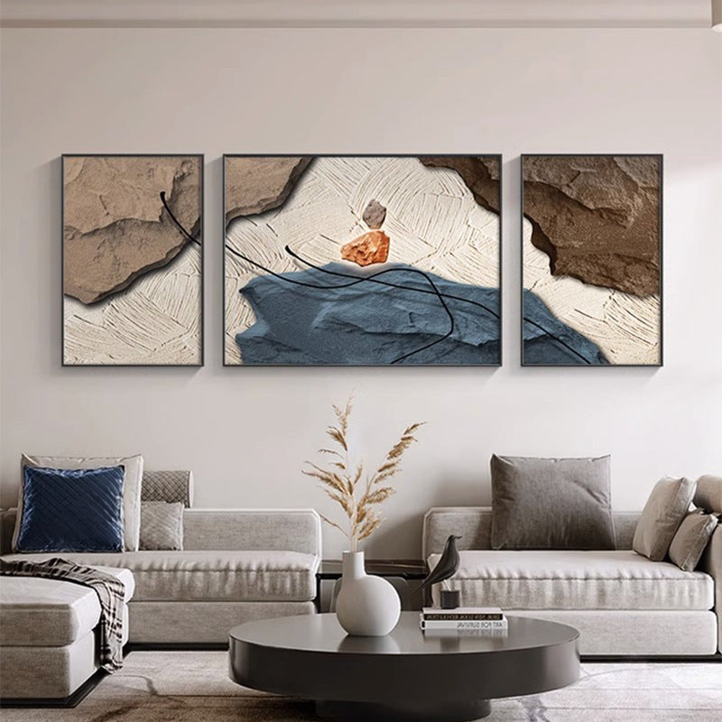 Abstract Textured Triptych Wall Art Homeandso