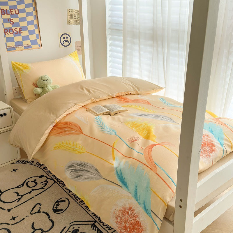 Whimsical Floral Print Duvet Cover Set