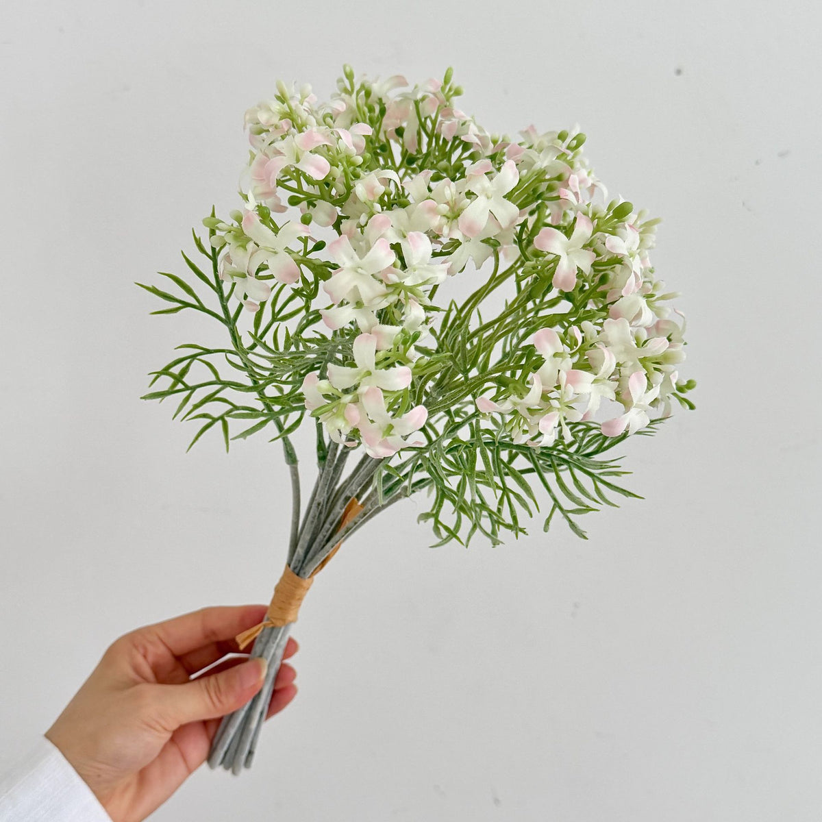 Lifelike Floral Bouquet with Purple Blooms