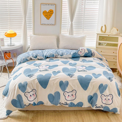 Playful Heart Pattern Duvet Cover Set Homeandso