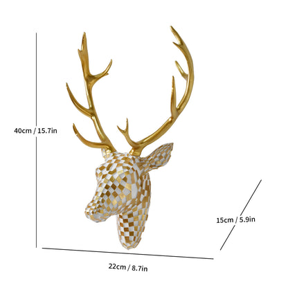Decorative Wall Mounted Deer Head Sculpture Homeandso