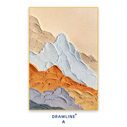 Textured Mountain Landscape Canvas Artwork Homeandso