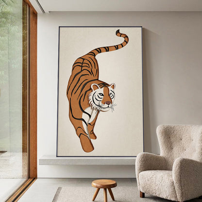 Artistic Tiger-Themed Relief Wall Art Homeandso