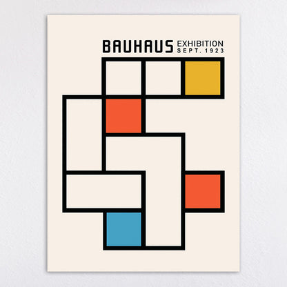 Bauhaus-Inspired Abstract Wall Art Print Homeandso