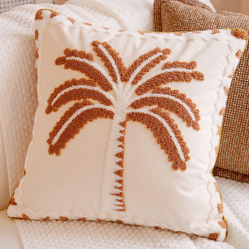 Decorative Tropical Palm Pattern Pillow