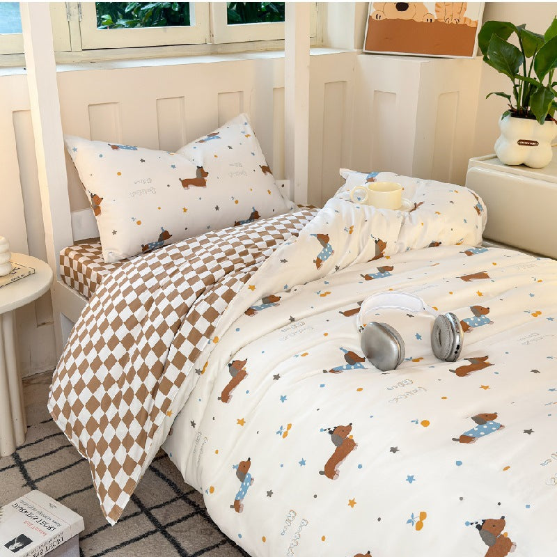 Whimsical Floral Print Duvet Cover Set
