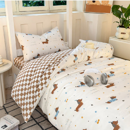 Whimsical Floral Print Duvet Cover Set