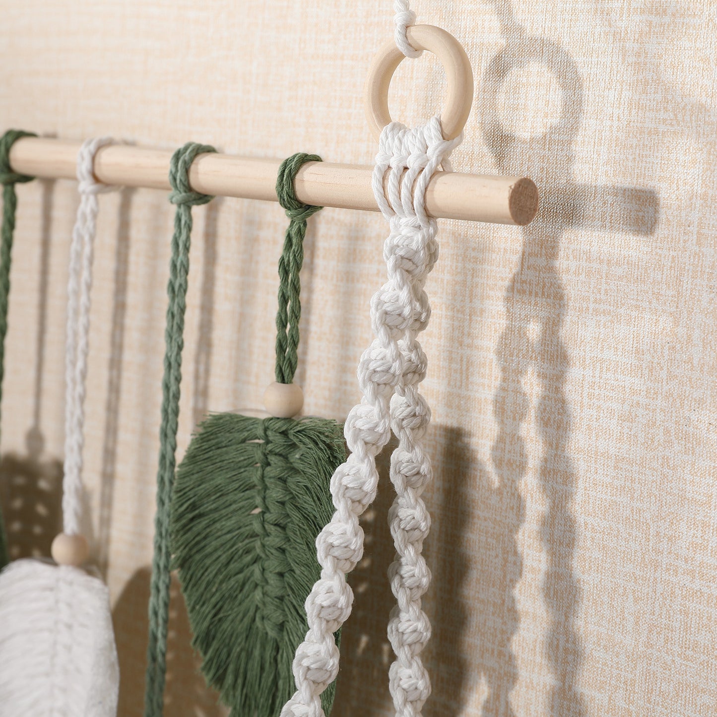 Leaf Motif Macrame Wall Hanging Homeandso