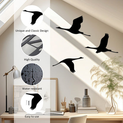 Homeandso Crane Silhouette Wall Art