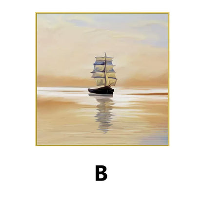 Coastal Sailboat Framed Wall Art Homeandso